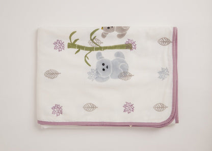 Dohar - K for Koala - Purple | Muslin blanket | Verified Sustainable by Brown Living™