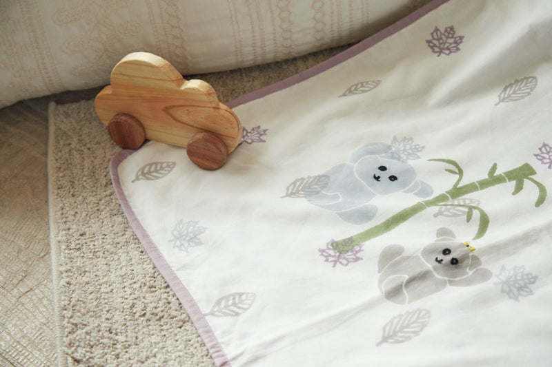 Buy Dohar- K for Koala- Purple | Muslin blanket | Shop Verified Sustainable Products on Brown Living