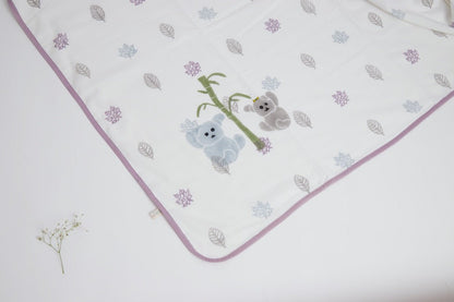 Dohar - K for Koala - Purple | Muslin blanket | Verified Sustainable by Brown Living™