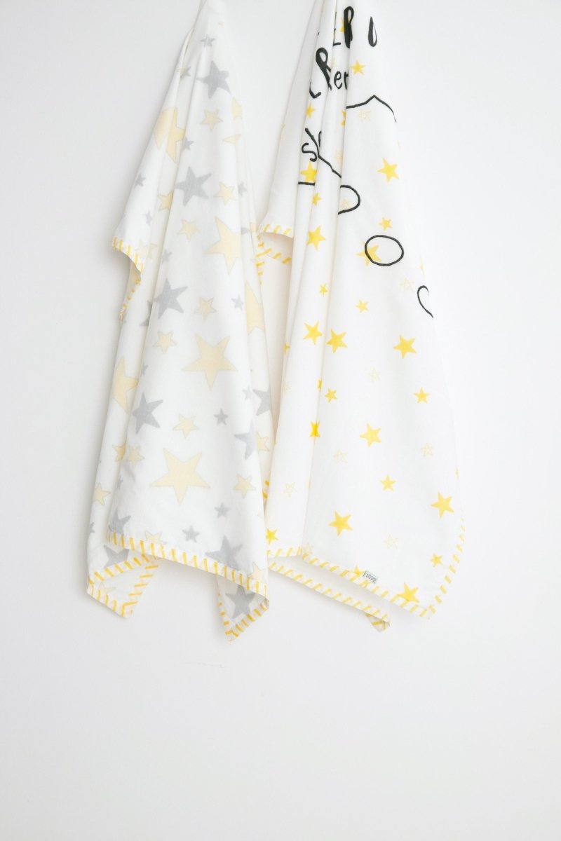 Buy Dohar - Superbaby Flies Over Town- Emroidered | Shop Verified Sustainable Bed Linens on Brown Living™