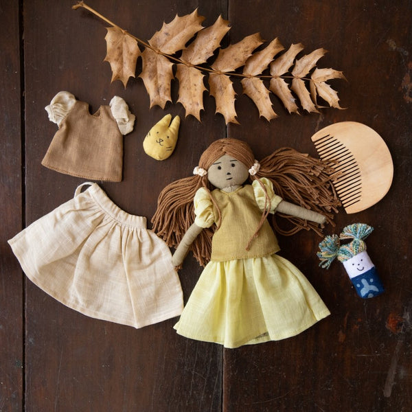 Buy Purnima Doll Set Premium 100% cotton | Shop Verified Sustainable Role & Pretend Play Toys on Brown Living™