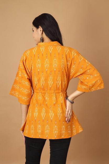 Dopahar Ikat Kaftan Cotton Top | Verified Sustainable by Brown Living™