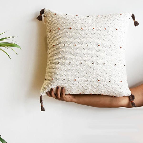Buy Dotted Geo Cushion Cover | Shop Verified Sustainable Covers & Inserts on Brown Living™