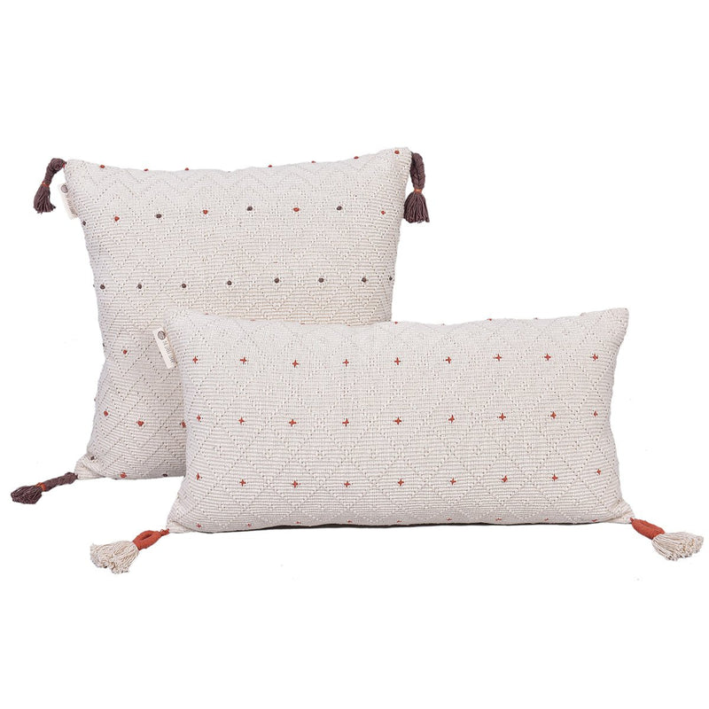 Buy Dotted Geo Lumbar Cushion Cover | Shop Verified Sustainable Covers & Inserts on Brown Living™