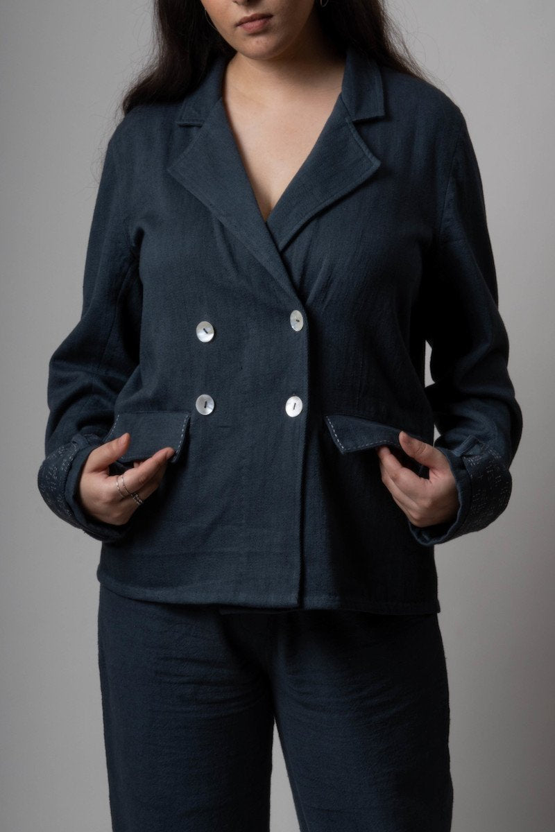 Double Breasted Jacket Women | Verified Sustainable by Brown Living™