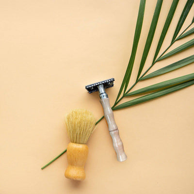 Double Edge Safety Razor with Bamboo Handle – Shaving Razor on Brown Living™. SKU: 108 - 06570 - OEP162_24BL6327. Img 1.