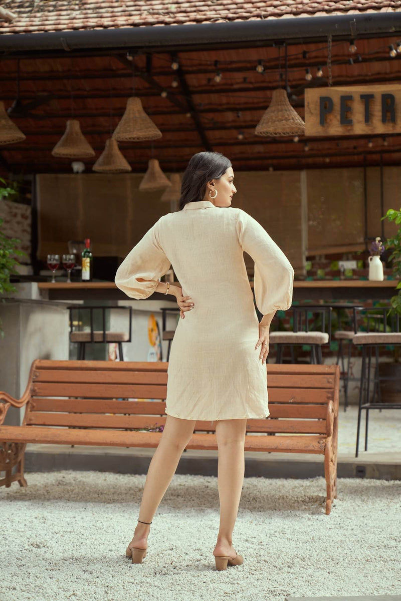 Dreamy Short Hem and Linen Dress | Verified Sustainable Womens Dress on Brown Living™