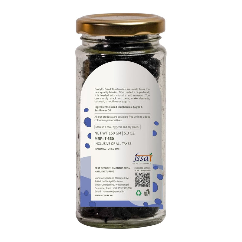 Buy Dried Blueberries | Whole Dried Fruit | Healthy Snack |150g | Shop Verified Sustainable Dried Fruits, Nuts & Seeds on Brown Living™