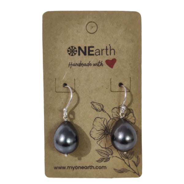 Buy Drop Baroque Shell Pearl Earrings | Shop Verified Sustainable Womens earrings on Brown Living™