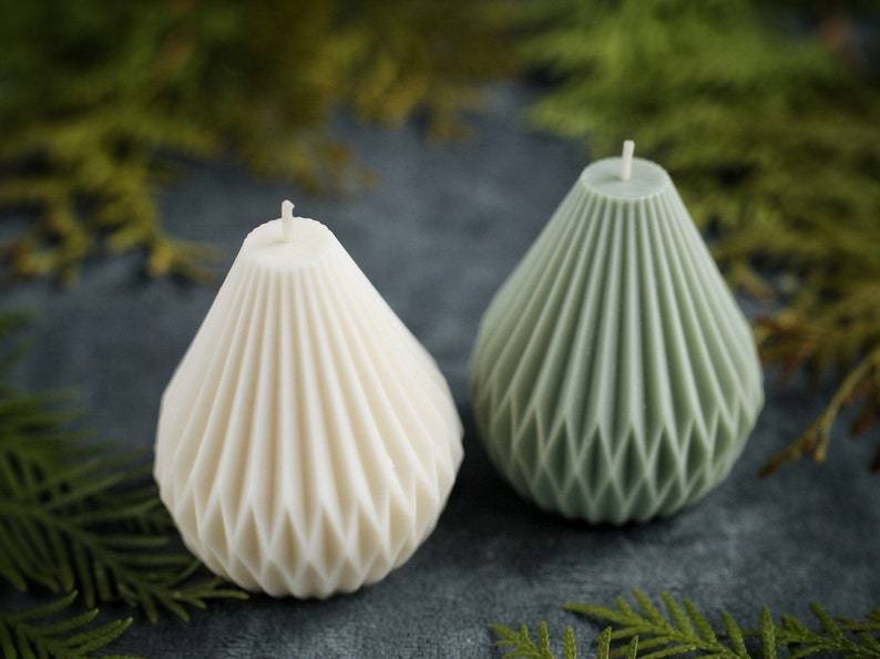 Buy Drop Pear Sculpted Aroma Candle - Set of 2 | Shop Verified Sustainable Candles & Fragrances on Brown Living™
