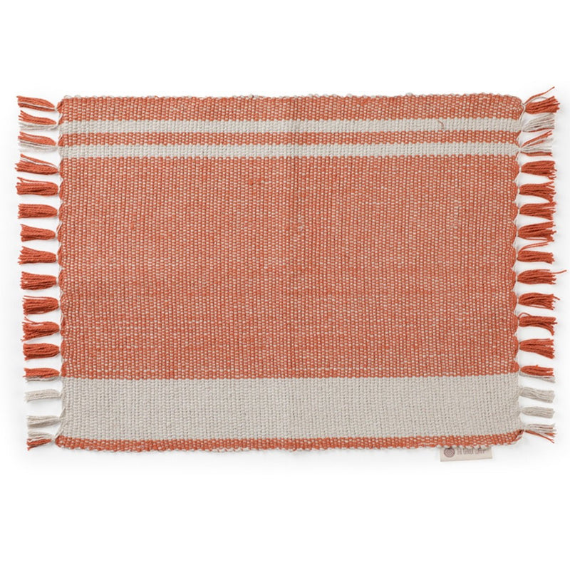 Buy Dual Hues Cotton Placemat (Rust) | Shop Verified Sustainable Table Essentials on Brown Living™