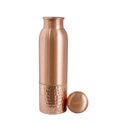 Dual Tone Copper Bottle 1 Ltr | Copper Purity Guarantee Certificate | Free Cotton Bag | Verified Sustainable by Brown Living™