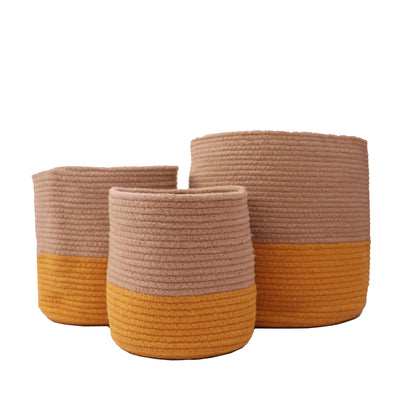 Designer Dual Tone Jute Baskets – Baskets & Boxes on Brown Living™. SKU: OEP513a. Img 4.