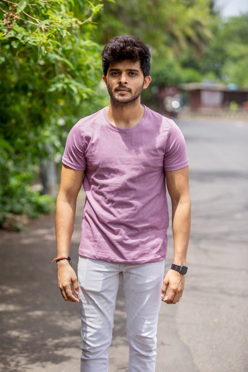 Buy Dusky Orchid Organic Cotton T-Shirt | Shop Verified Sustainable Products on Brown Living