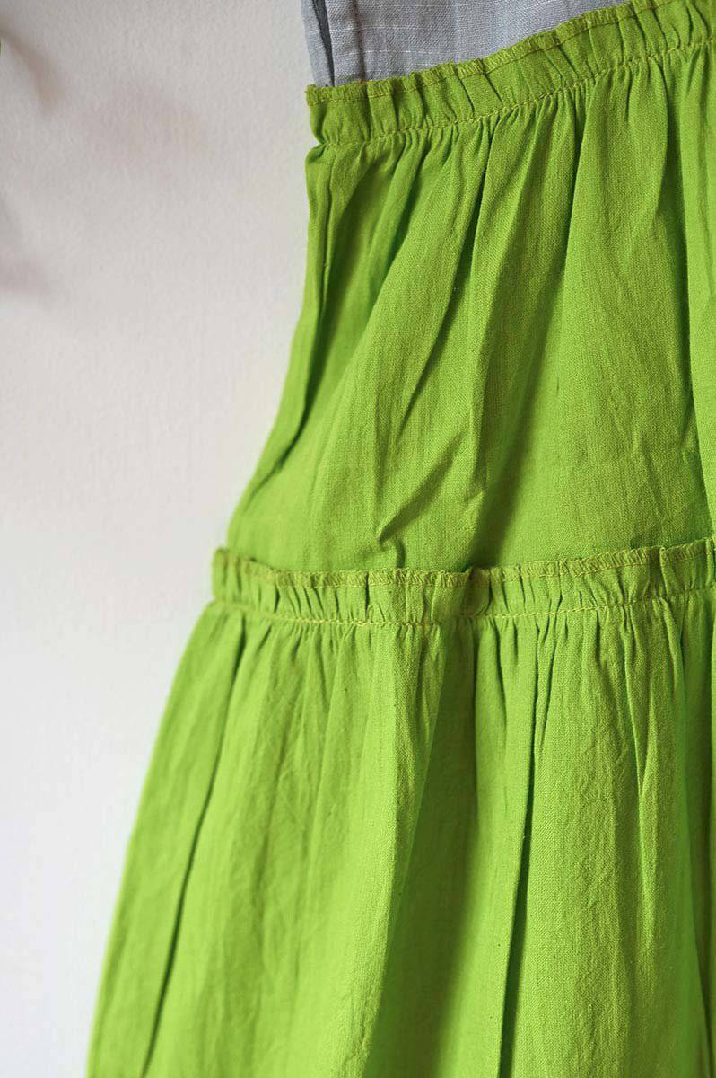 Buy Earth Child' Tiered Maxi In Green | Shop Verified Sustainable Kids Frocks & Dresses on Brown Living™