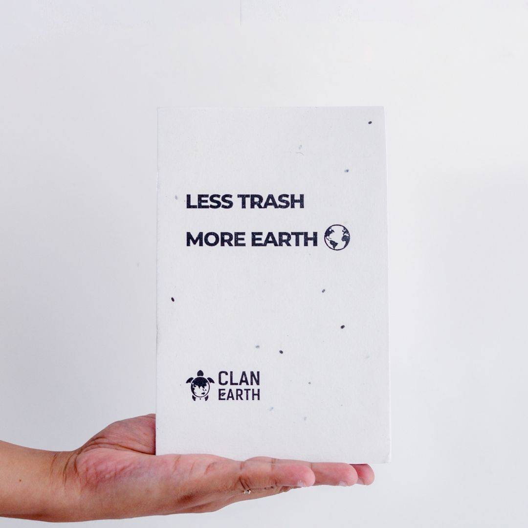 Earth First Stationery Kit - Notebook with plantable cover and pen and pencil recycled paper | Verified Sustainable by Brown Living™