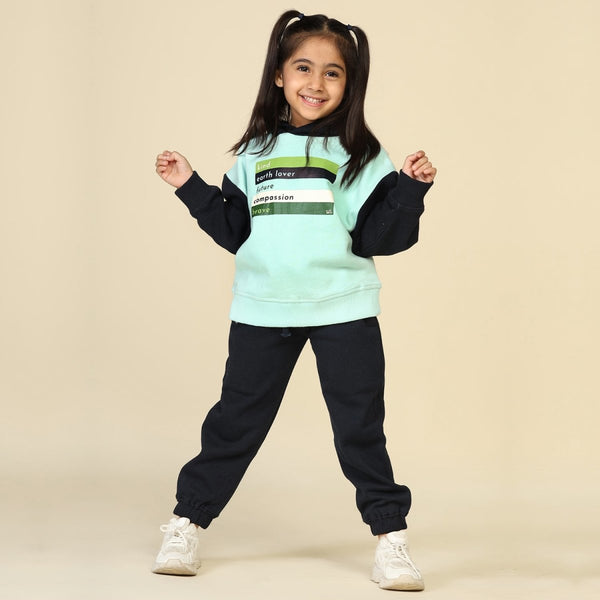 Buy Earth Lover Unisex Joggers Set, Blue | Planet First | Shop Verified Sustainable Kids Daywear Sets on Brown Living™