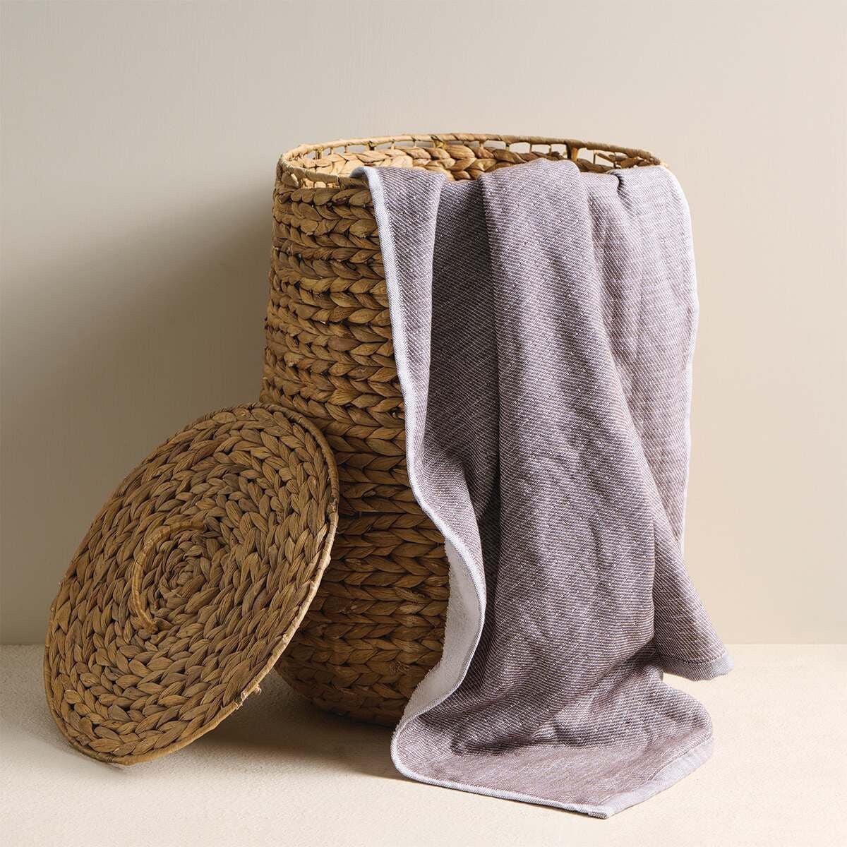 Earth Stucco Bamboo Hammam Terry Bath Towel - Peat | Verified Sustainable by Brown Living™