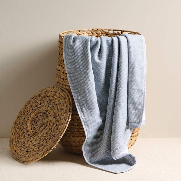 Earth Stucco Bamboo Hammam Terry Bath Towel-Storm | Verified Sustainable Bath Linens on Brown Living™