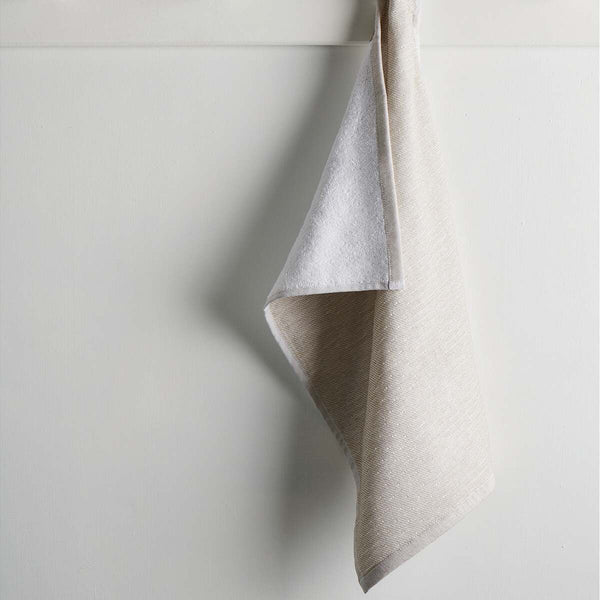 Earth Stucco Bamboo Hammam Terry Hand Towel-Clay | Verified Sustainable Bath Linens on Brown Living™