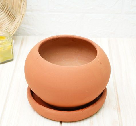 Buy Earthen Pot For Small Plants(Pack of 2) | Shop Verified Sustainable Pots & Planters on Brown Living™