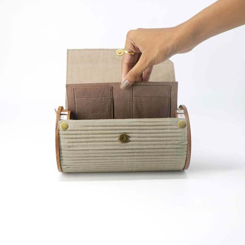 Buy Earthen Sand Round Clutch | Shop Verified Sustainable Womens Bag on Brown Living™