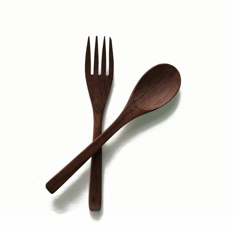 Buy Earthy Meal Set, Eco-Friendly, Artisan-Made, Organic, Coconut Shell | Shop Verified Sustainable Cutlery Kit on Brown Living™