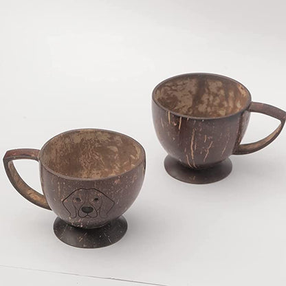 Eco - Friendly & 100% Natural Coconut Mugs (Medium, set of 2) | Verified Sustainable by Brown Living™