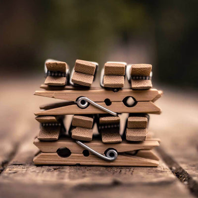Eco Friendly Bamboo Clothes Peg with Reusable Bag | Pack of 20 – Organizers on Brown Living™. SKU: TBB - 36. Img 3.