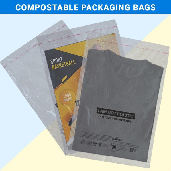 Buy Eco-friendly Compostable Packaging Bags, 14"X11" 200Pcs | Shop Verified Sustainable Products on Brown Living
