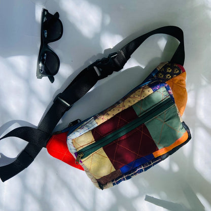 Eco - friendly Fanny Pack - Patchwork - Quilted | Verified Sustainable by Brown Living™