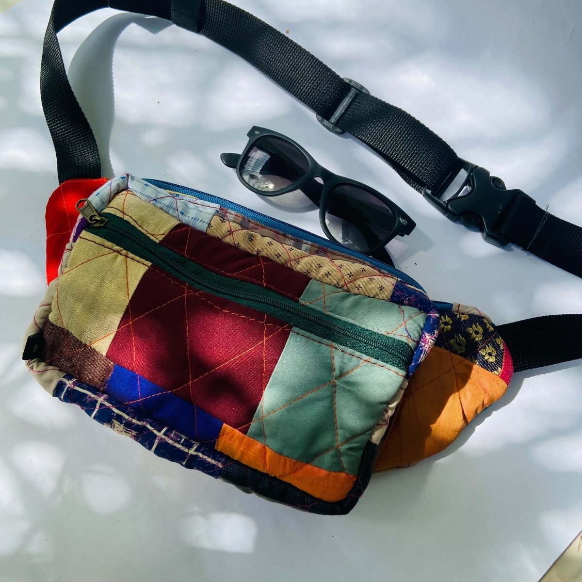 Eco - friendly Fanny Pack - Patchwork - Quilted | Verified Sustainable by Brown Living™