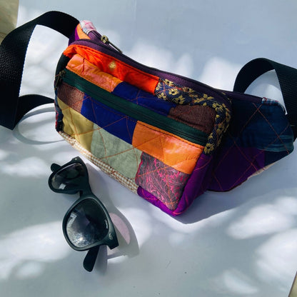 Eco - friendly Fanny Pack - Patchwork - Quilted | Verified Sustainable by Brown Living™