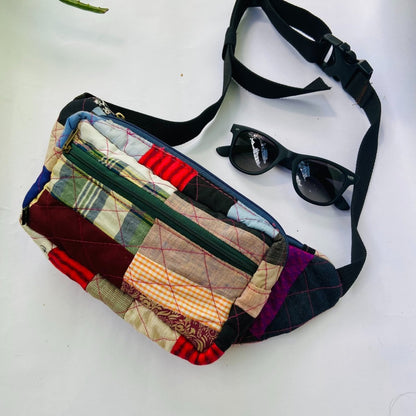 Eco - friendly Fanny Pack - Patchwork - Quilted | Verified Sustainable by Brown Living™