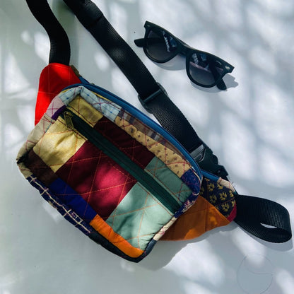 Eco - friendly Fanny Pack - Patchwork - Quilted | Verified Sustainable by Brown Living™