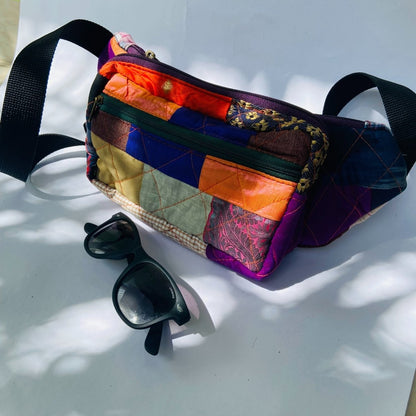 Eco - friendly Fanny Pack - Patchwork - Quilted | Verified Sustainable by Brown Living™