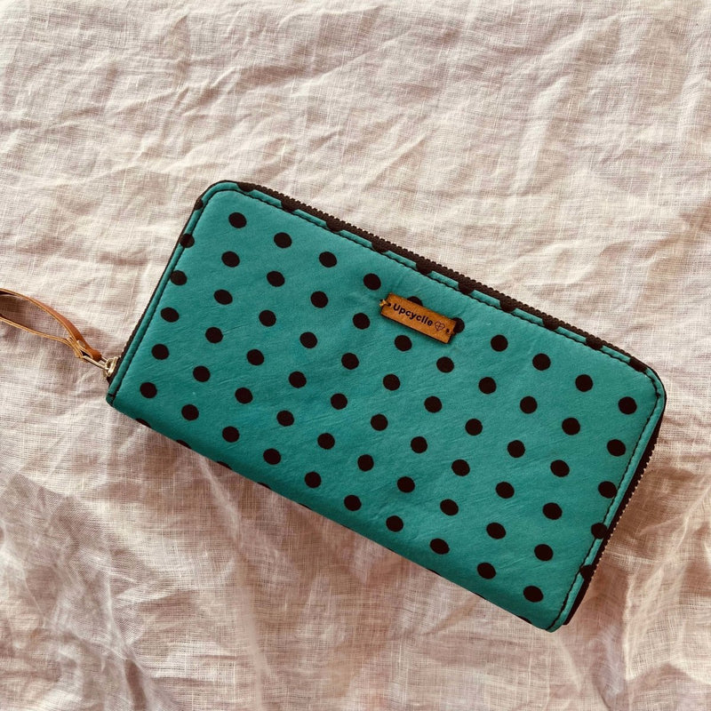 Buy Eco-Friendly Hand-made Wallet - Green Polka | Shop Verified Sustainable Products on Brown Living