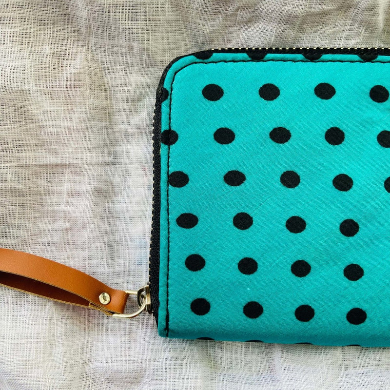Buy Eco-Friendly Hand-made Wallet - Green Polka | Shop Verified Sustainable Products on Brown Living