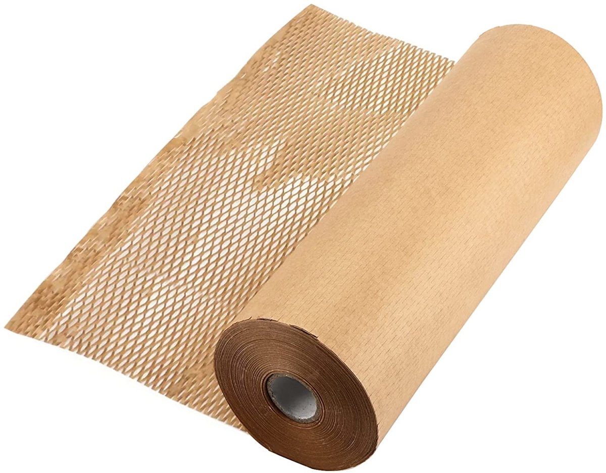 Eco - friendly Honeycomb Paper Wrap | Packaging Paper | 50M x 15" Roll | Verified Sustainable by Brown Living™