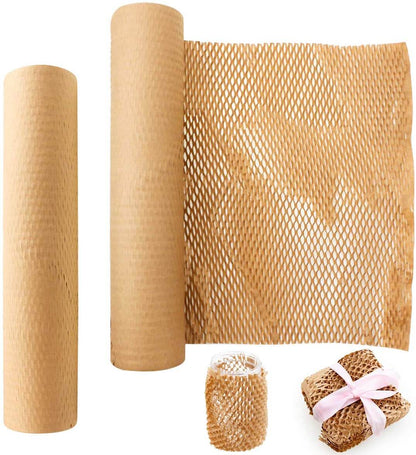 Eco - friendly Honeycomb Paper Wrap | Packaging Paper | 50M x 15" Roll | Verified Sustainable by Brown Living™