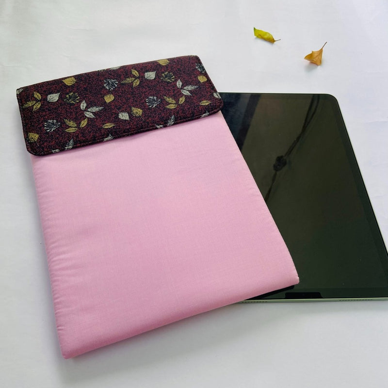 Buy Eco-friendly iPad cover and Tablet Sleeve- Pink with Maroon | Shop Verified Sustainable Products on Brown Living