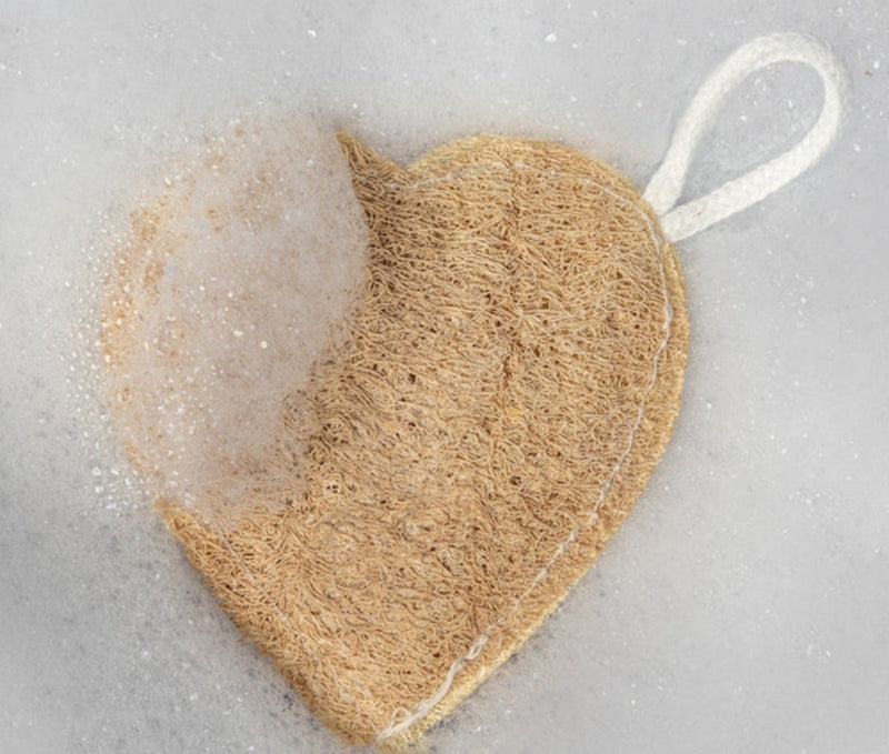 Eco Friendly Loofah for Bath- Heart Shape | Verified Sustainable Bath Accessories on Brown Living™