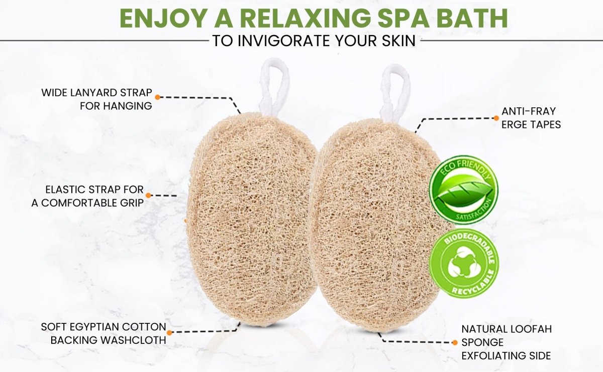 Eco Friendly Loofah for Bath - Heart Shape | Verified Sustainable by Brown Living™