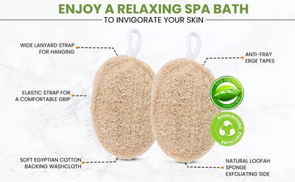 Eco Friendly Loofah for Bath - Heart Shape | Verified Sustainable by Brown Living™