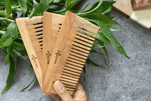 Buy Eco-Friendly Neem Comb - Pack Of 3 | Shop Verified Sustainable Hair Comb on Brown Living™