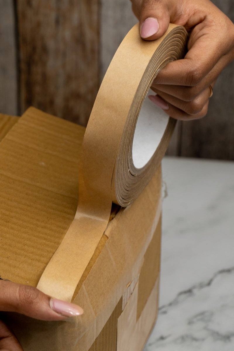 Eco Friendly Paper Adhesive Tape | 1 inch x 50 Mtrs | Pack Of 2 | Brown - Eco Friendly Tape | Verified Sustainable by Brown Living™