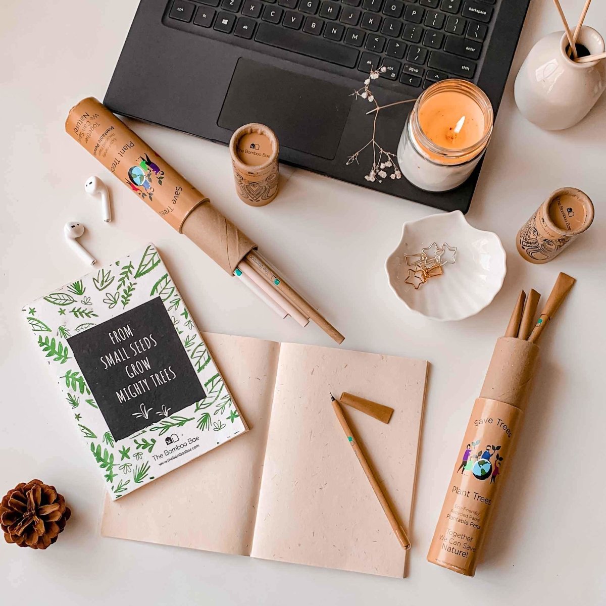 Eco Friendly Stationery Gift Kit | Set of Pens Pencils Notebooks | Verified Sustainable by Brown Living™