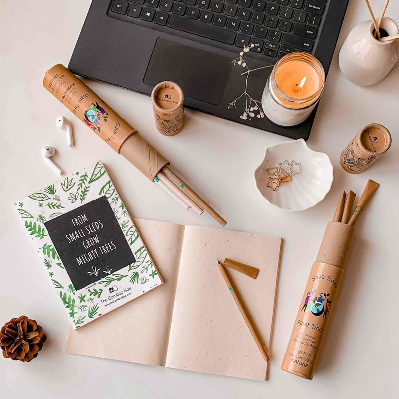 Buy Eco Friendly Stationery Gift Kit | Set of Pens Pencils Notebooks | Shop Verified Sustainable Stationery on Brown Living™