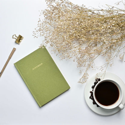 Eco - friendly Tree Free Hardbound Notebook | Olive | Verified Sustainable by Brown Living™