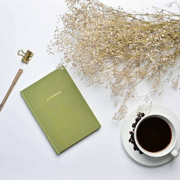 Buy Eco-friendly Tree Free Hardbound Notebook | Olive | Shop Verified Sustainable Notebooks & Notepads on Brown Living™